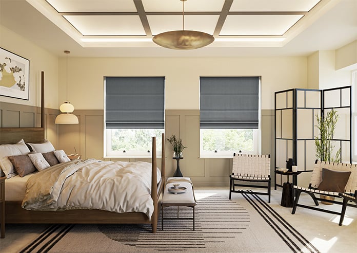 Roslin (Blackout), Dark Grey - Motorised Roman Blind - Image 8